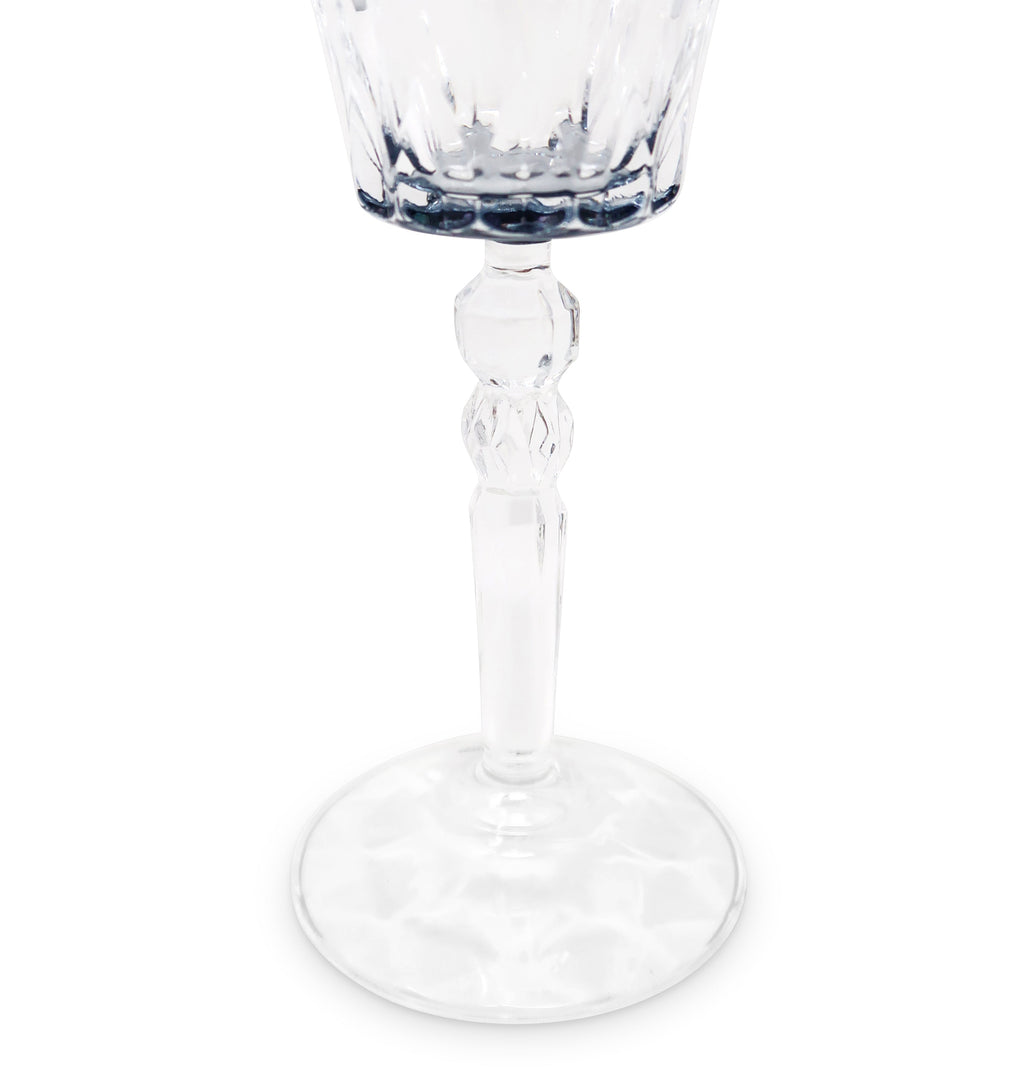 Liscio Ottico- Set of 6 Water Glasses with Dimond Cut