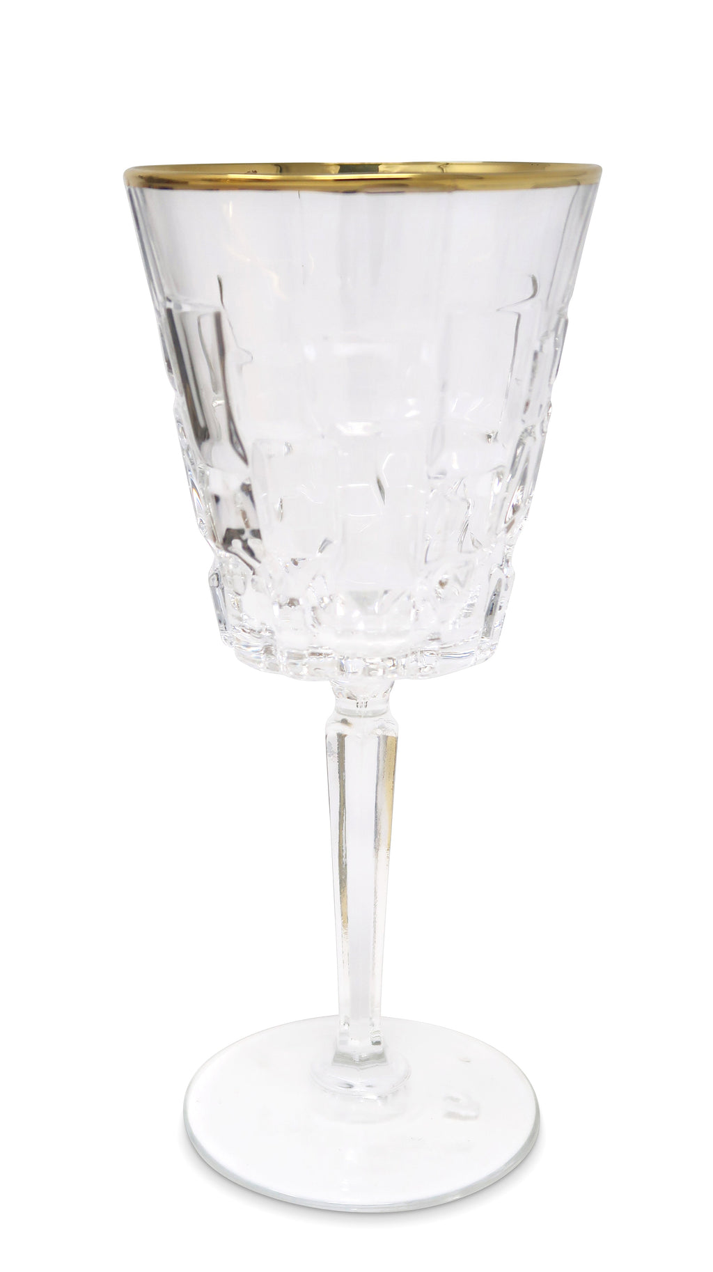 Liscio Ottico - Set of 6 Water Glasses with Block Design