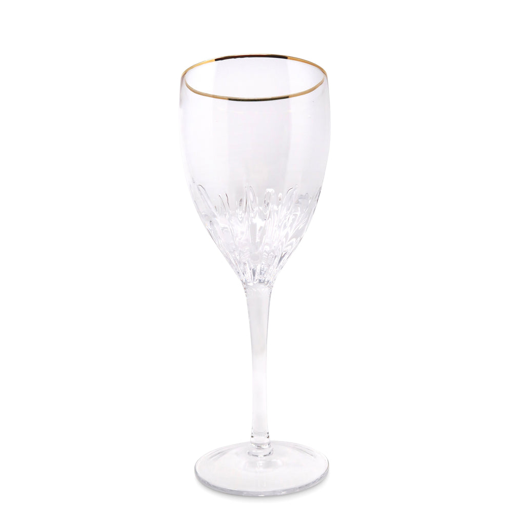 Set of 6 Optic Glasses with Gold Rim