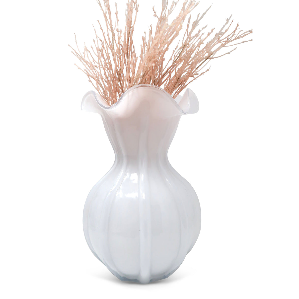 White Glass Vase (Available in 3 sizes)