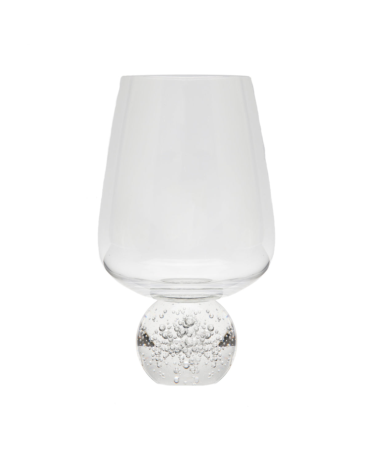 Set of 6 Wine Glasses on Crystal Ball Pedestal