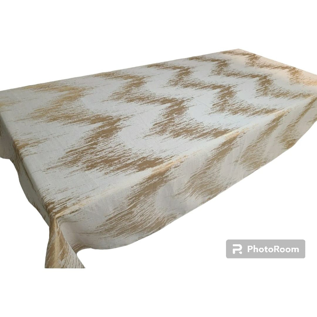 Gold Chevron Tablecloth