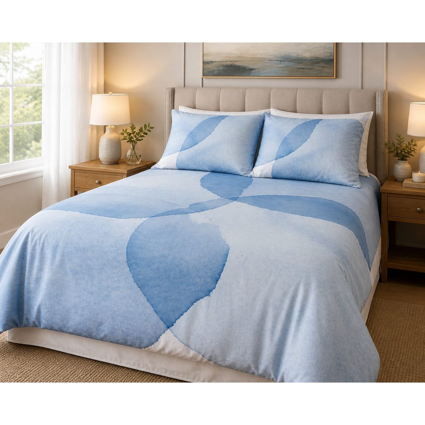Bliss Blue by Cruise Duvet Cover Bedding Set