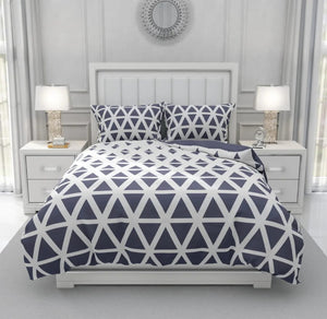 Taj Slate Velvet Duvet Cover Bedding Set