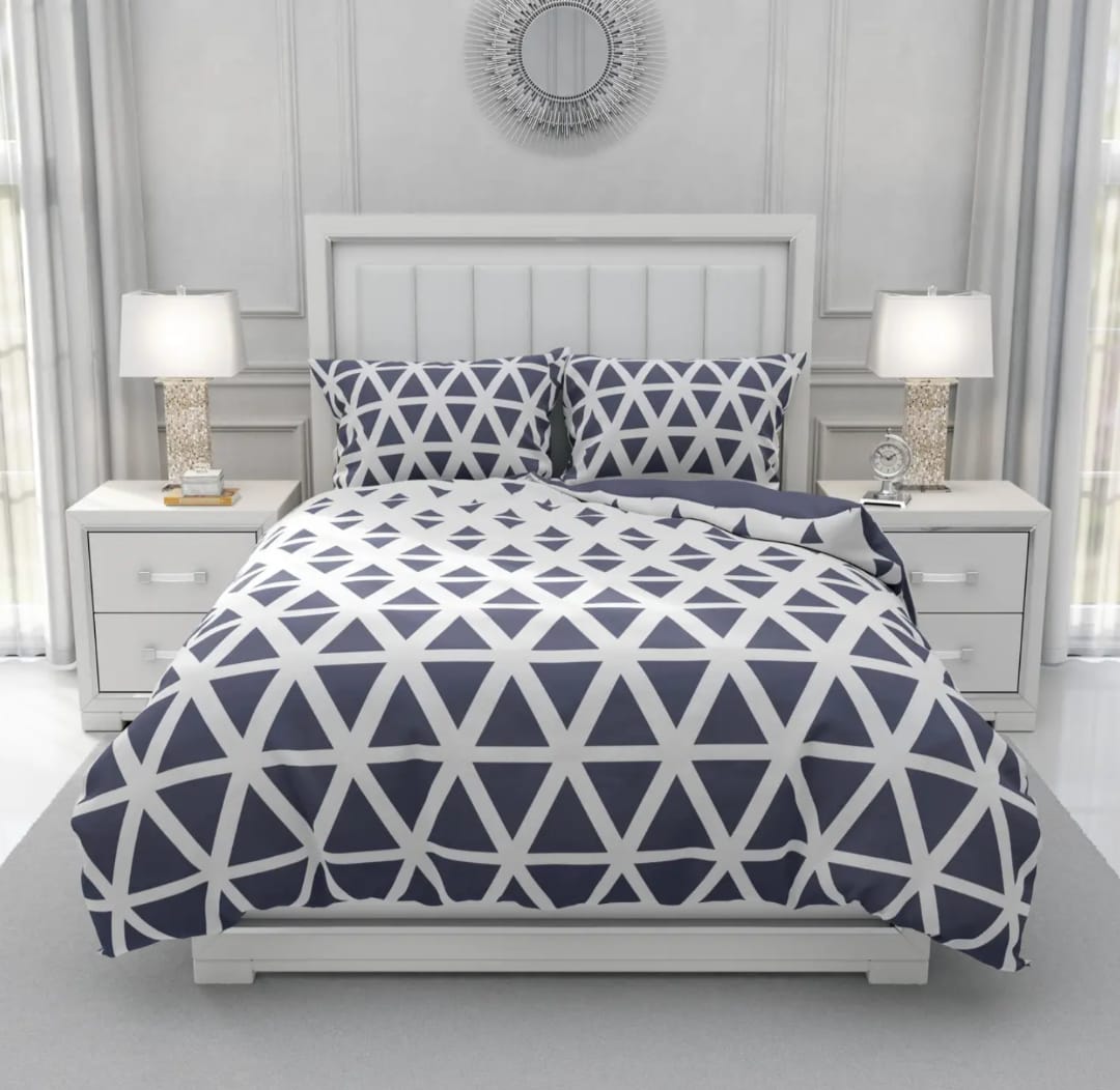Taj Slate Velvet Duvet Cover Bedding Set