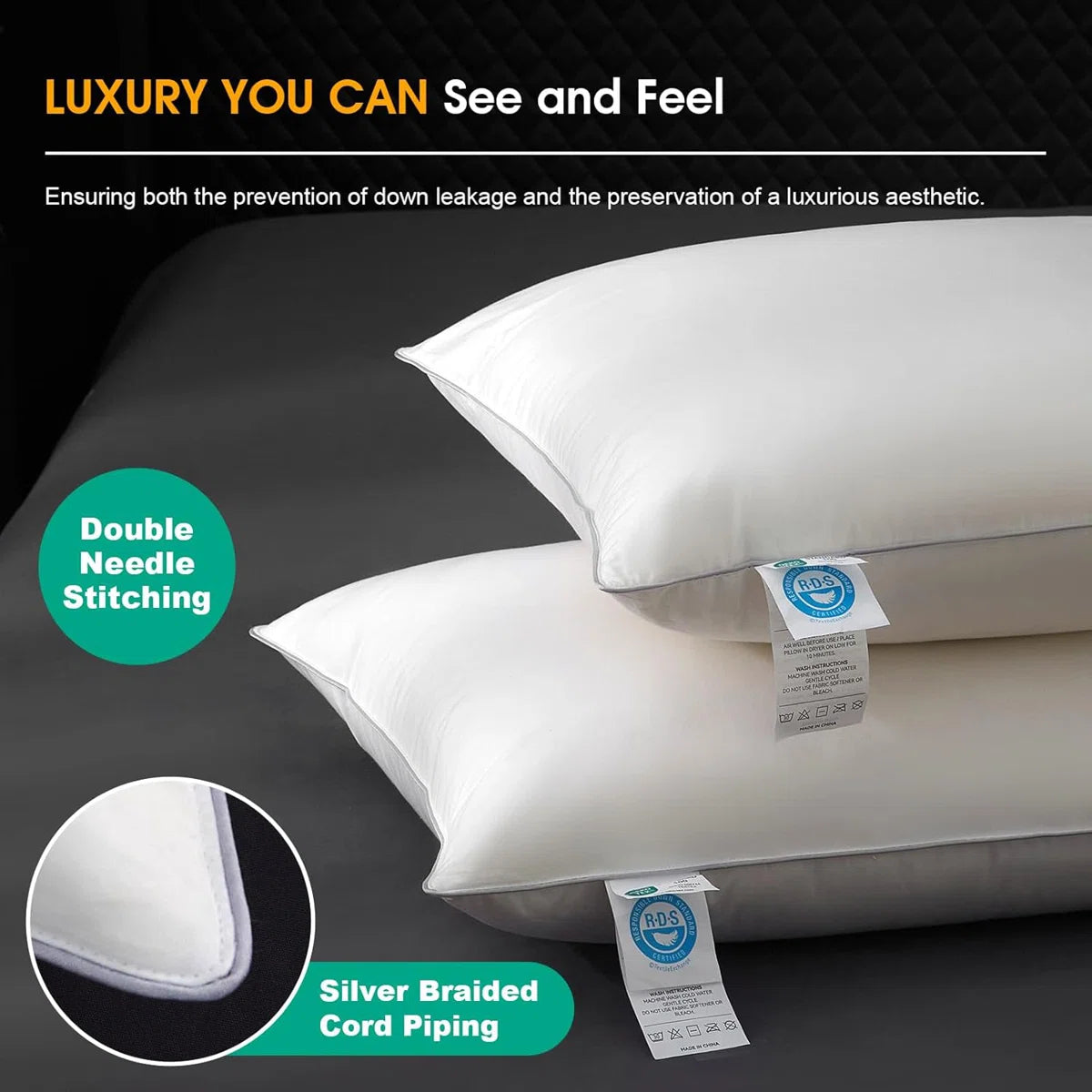 Mackenza 560 Fill Power White Down Pillow By Downright