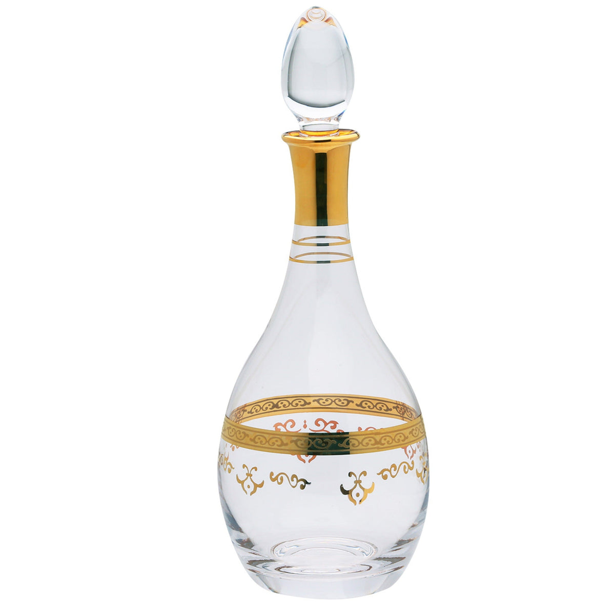 Wine Decanter with Rich Gold Design