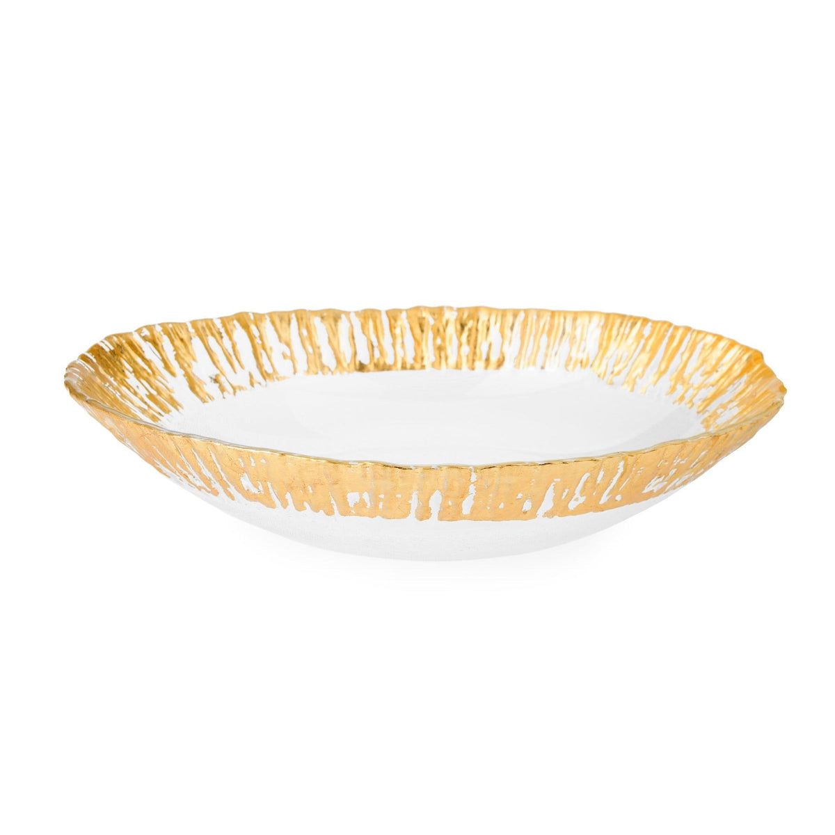 Oval Shaped Scalloped Bowl- Gold