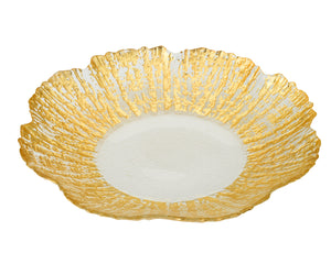 Scalloped Platter with Gold