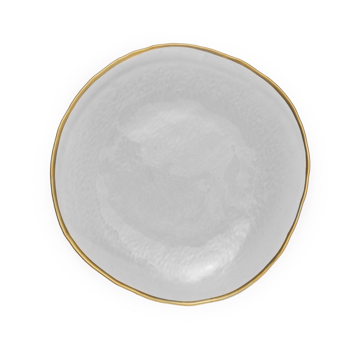Set of 4 Dinner Plates with Gold Rim