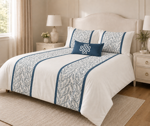 The Botanical Heritage Blue Duvet Bedding Set