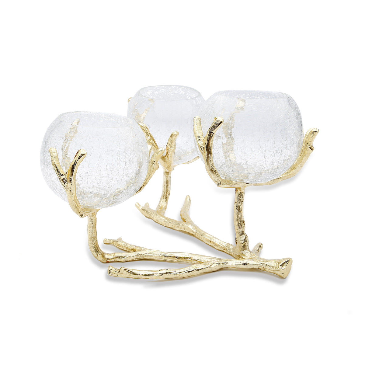Gold 3 Branch Centerpiece