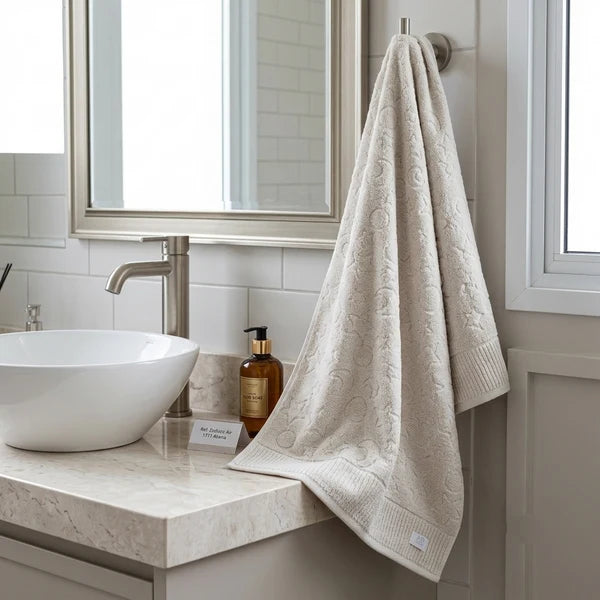 Soft Kids Bath Towel Set Fun Zodiac Design, Ultra-Absorbent Air Cotton by Veluda