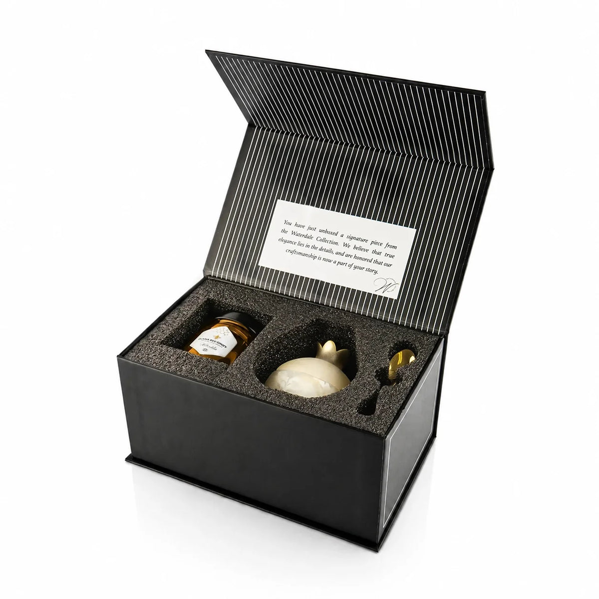 Gourmet Honey & Resin Honey Dish Pomegranate Gift Set