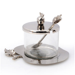 Apple Shaped Honey Jar with Spoon