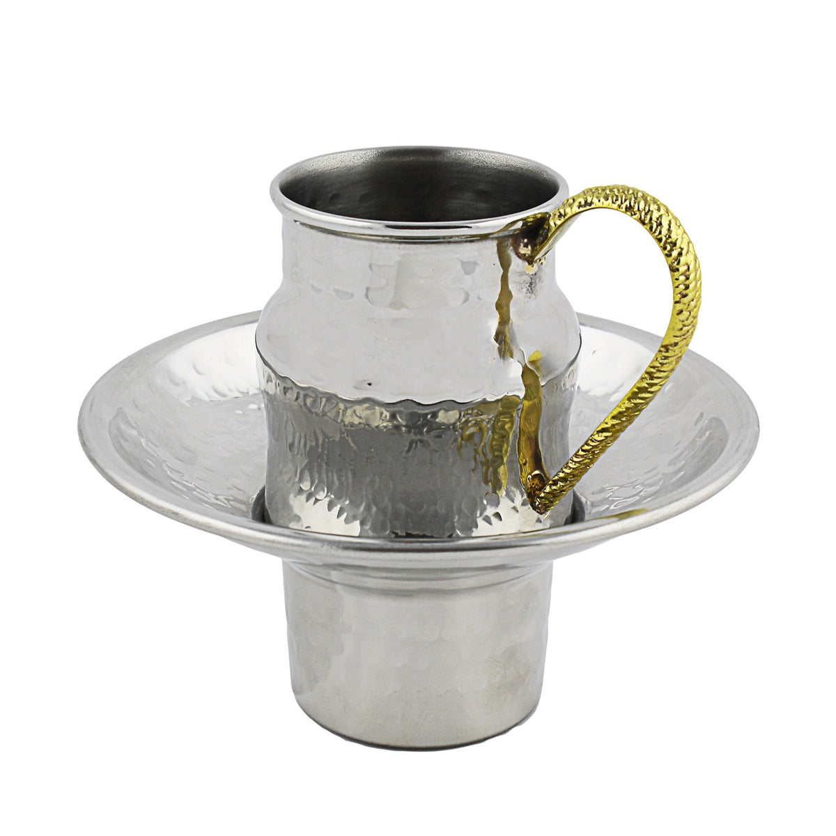 Nickel Mayim Achronim Set With Gold Handle