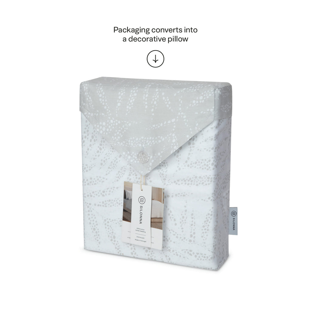 The Maui Duvet Cover Bedding Set - Fog
