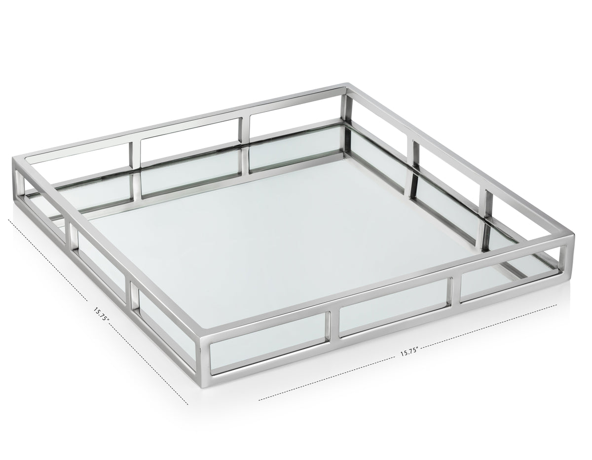 Large Square Mirror Tray
