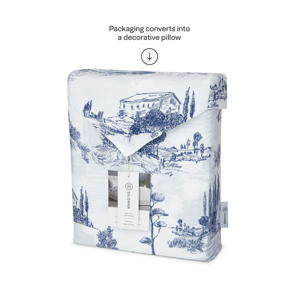 The Paris Duvet Cover Bedding Set - Cobalt Blue