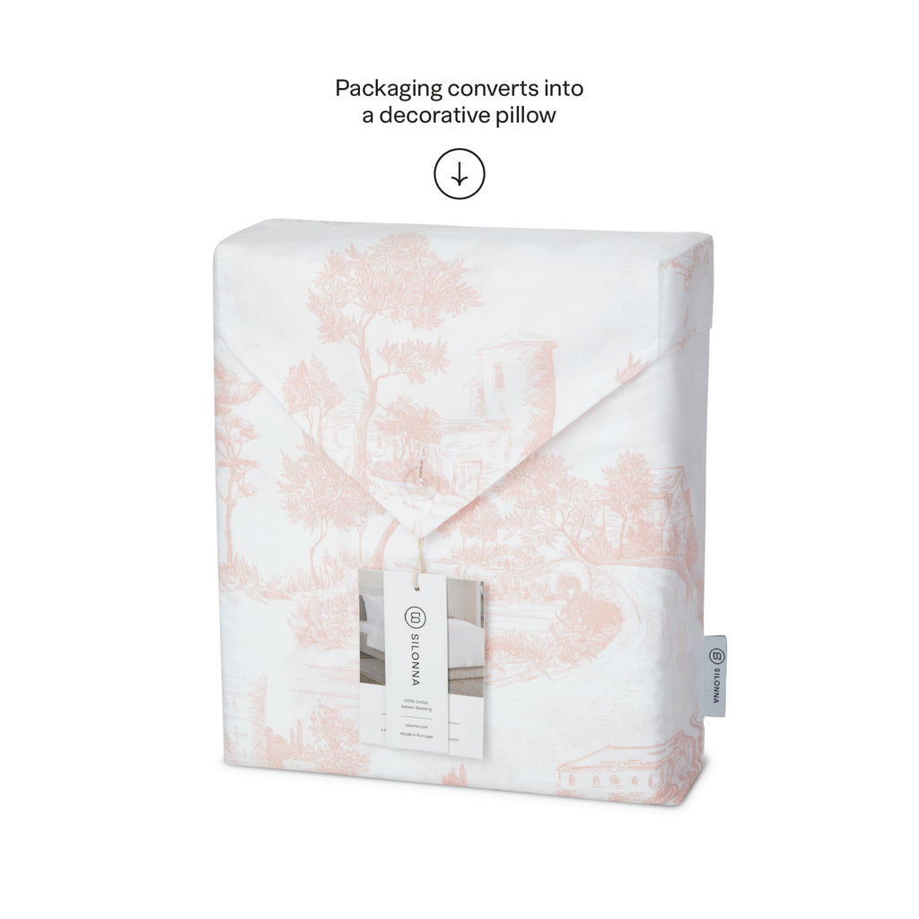 The Paris Duvet Cover Bedding Set - Peach