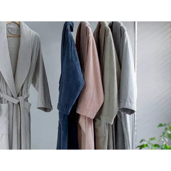 Veluda Luxurious Striped Spa Robe Medium / Beige Veluda Luxurious Striped Spa Robe Medium / Beige