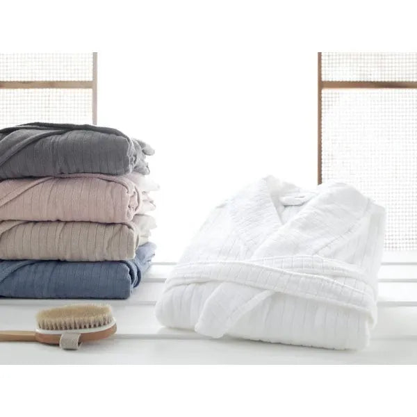 Veluda Luxurious Striped Spa Robe