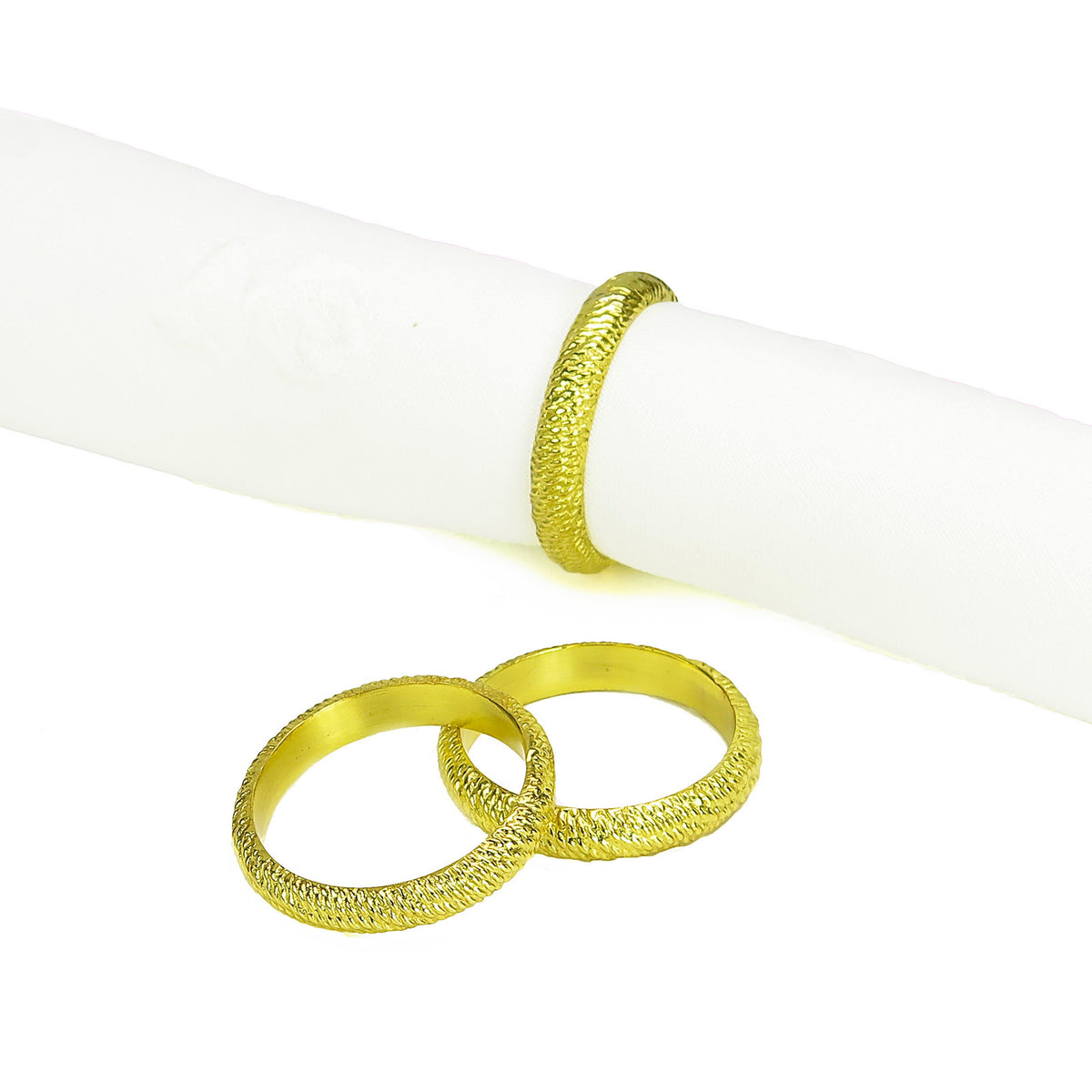 Set of 4 Gold Napkin Rings