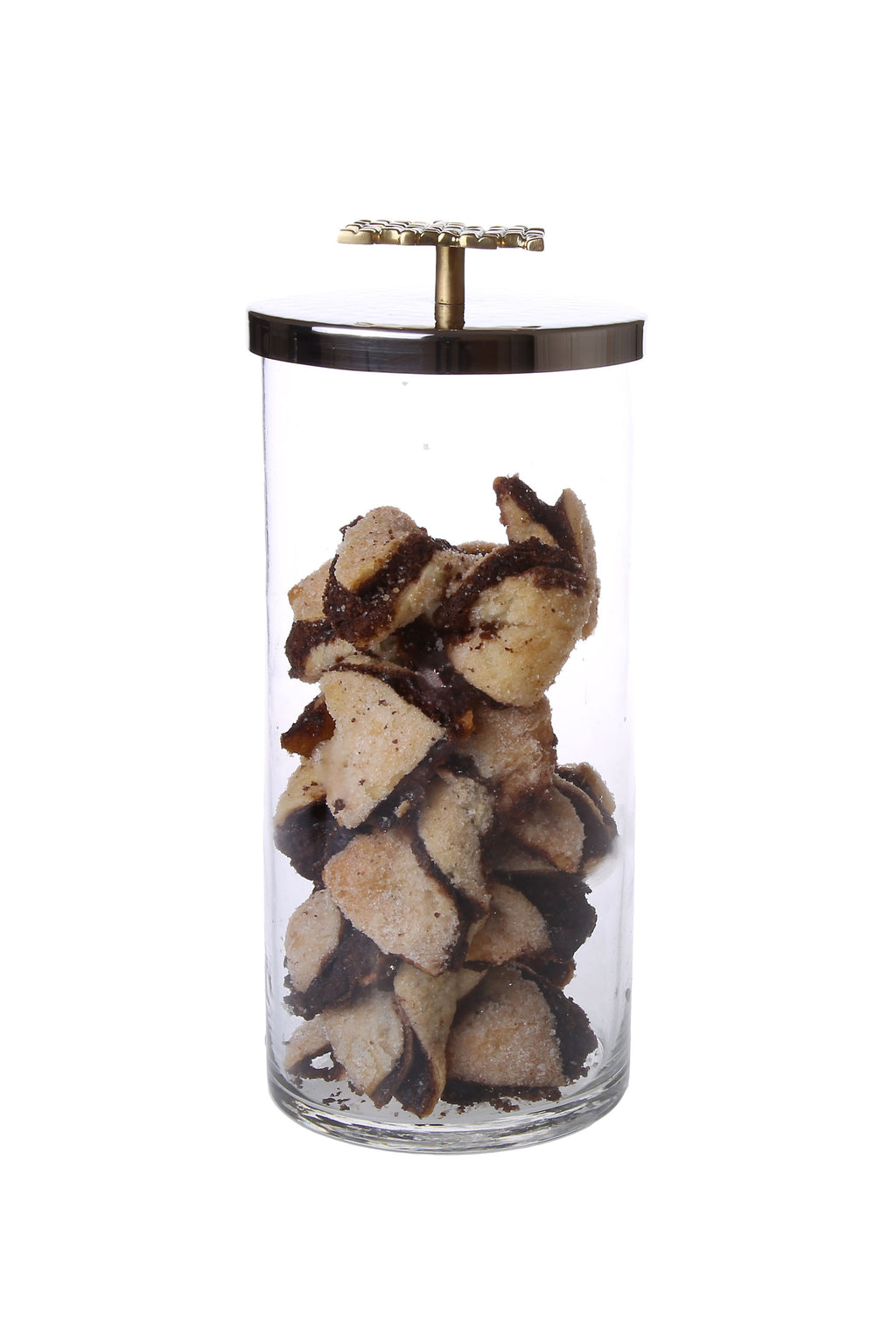 Glass Canister With Mosaic Design - 4"D X 8.25"H