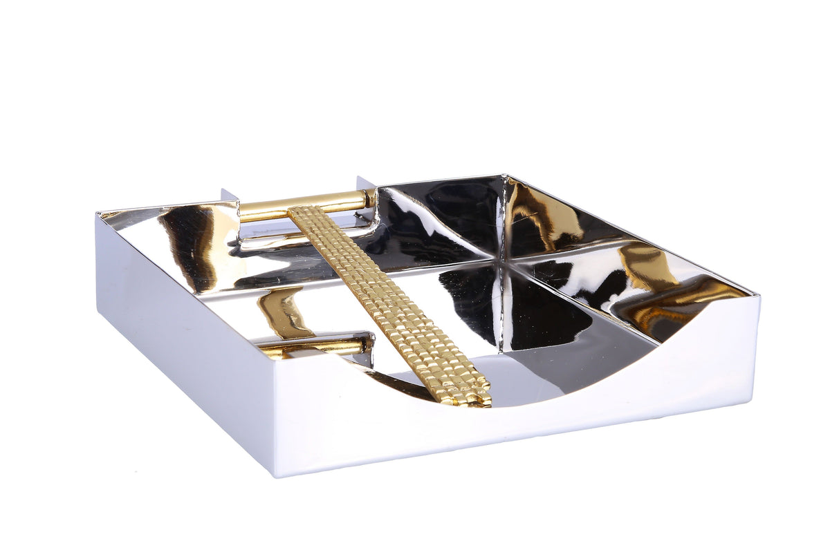 Square Napkin Holder With Mosaic Design - 7"L X 7"W