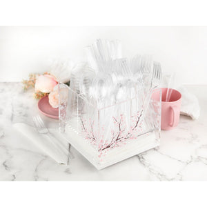 Cherry Blossom Swivel Silverware Caddy