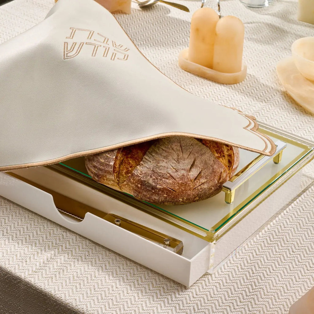 Classic Challah Board with Drawer - Waterdale Collection