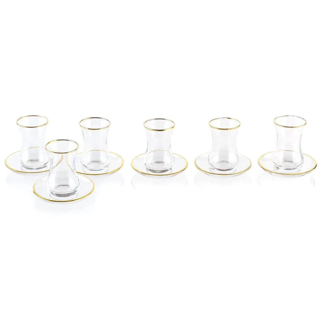 Classic Glass Cups & Saucers - Waterdale Collection