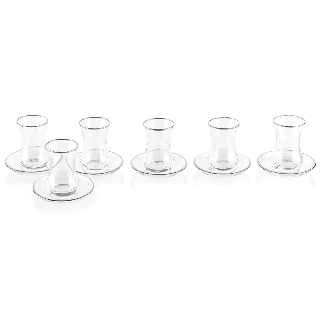 Classic Glass Cups & Saucers - Waterdale Collection