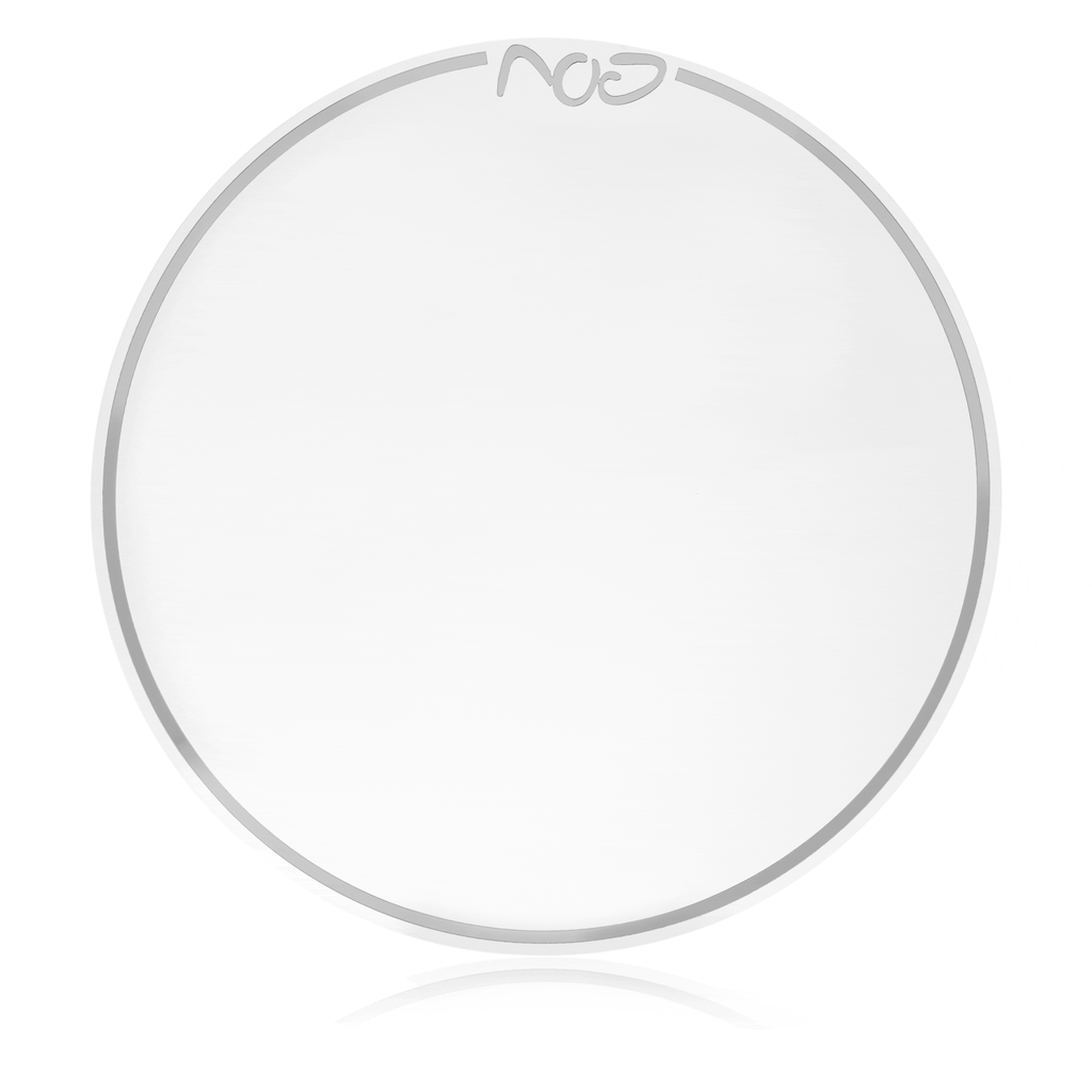 Classic Pesach Charger with silver border, clear lucite design for holiday table setting and Passover dinnerware