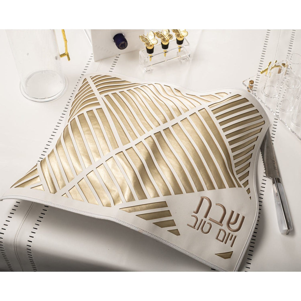 Diagonal Laser Cut Challah Cover - Waterdale Collection