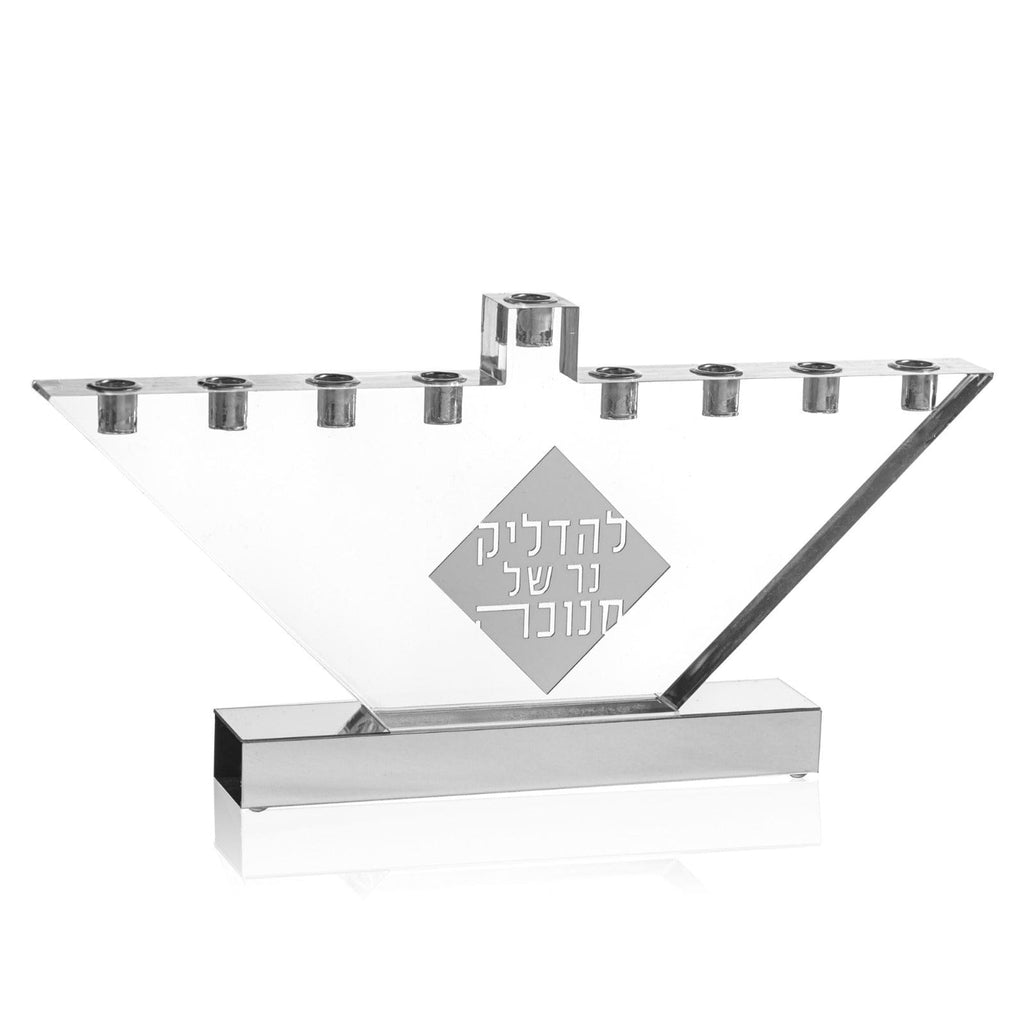 diamond lucite menroah - silver - waterdale collection