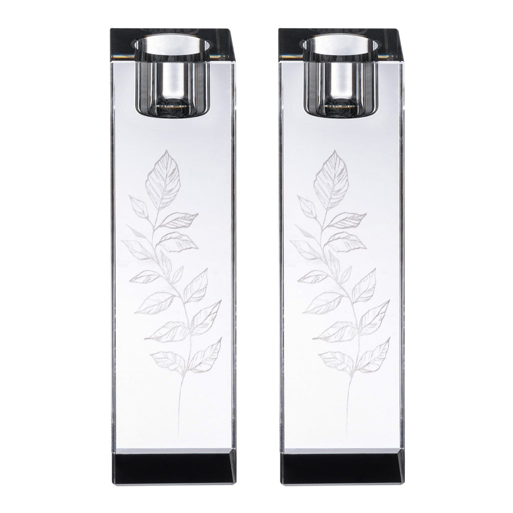 Engraved Crystal Candlesticks - Waterdale Collection