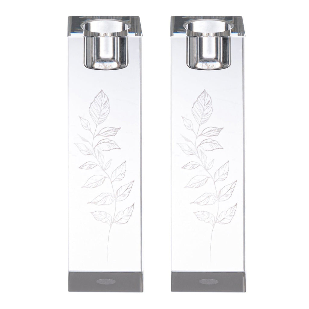 Engraved Crystal Candlesticks - Waterdale Collection