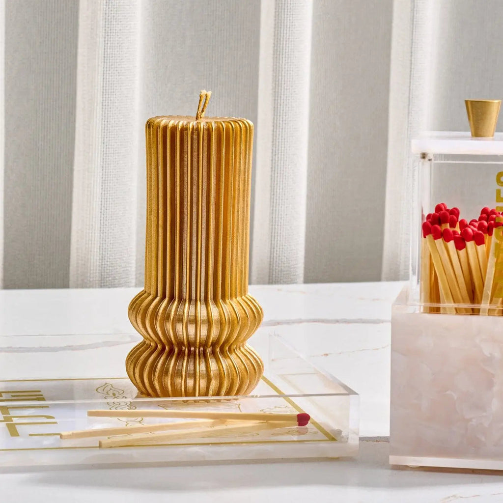 Fluted Havdalah Candle - Waterdale Collection