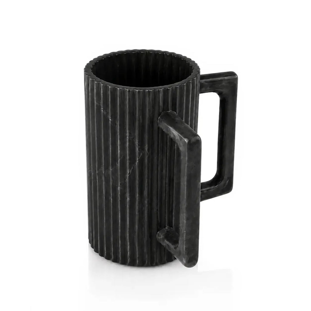 Black resin washing cup with two handles for Netilat Yadayim.