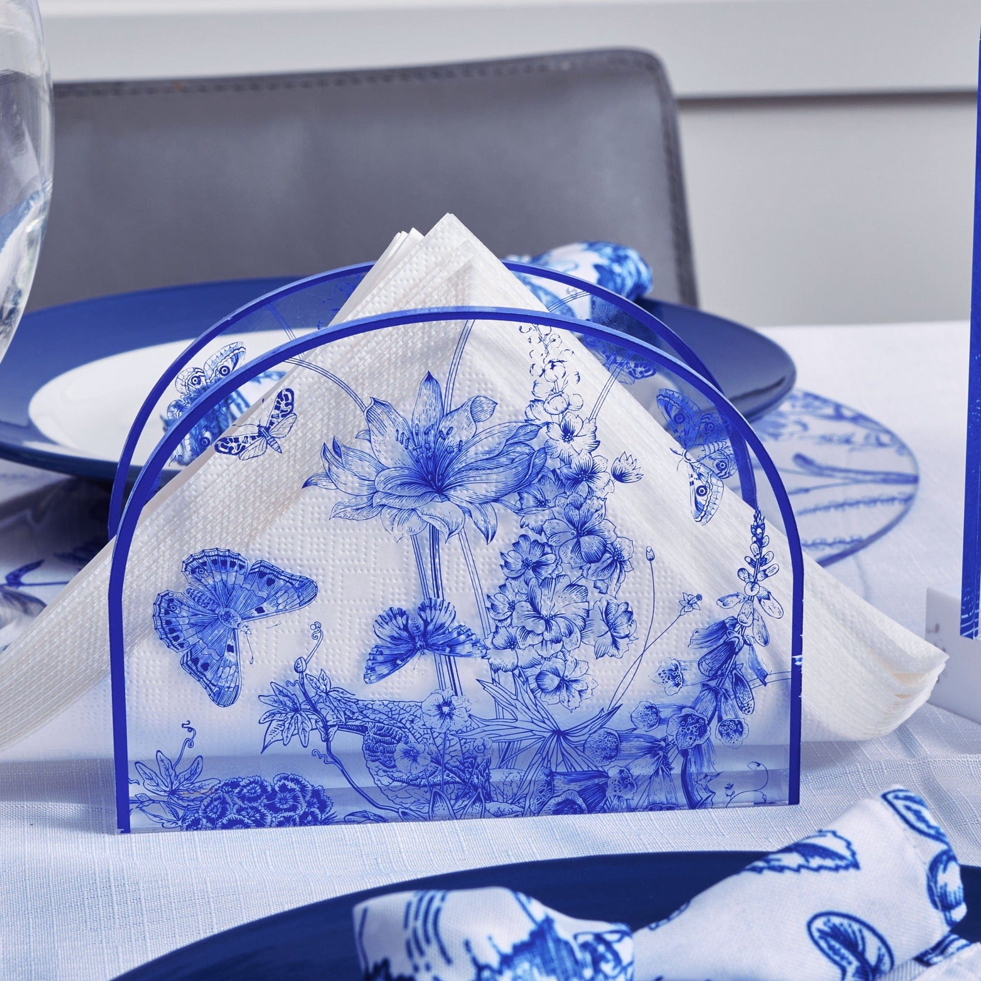 French Toile Napkin Holder