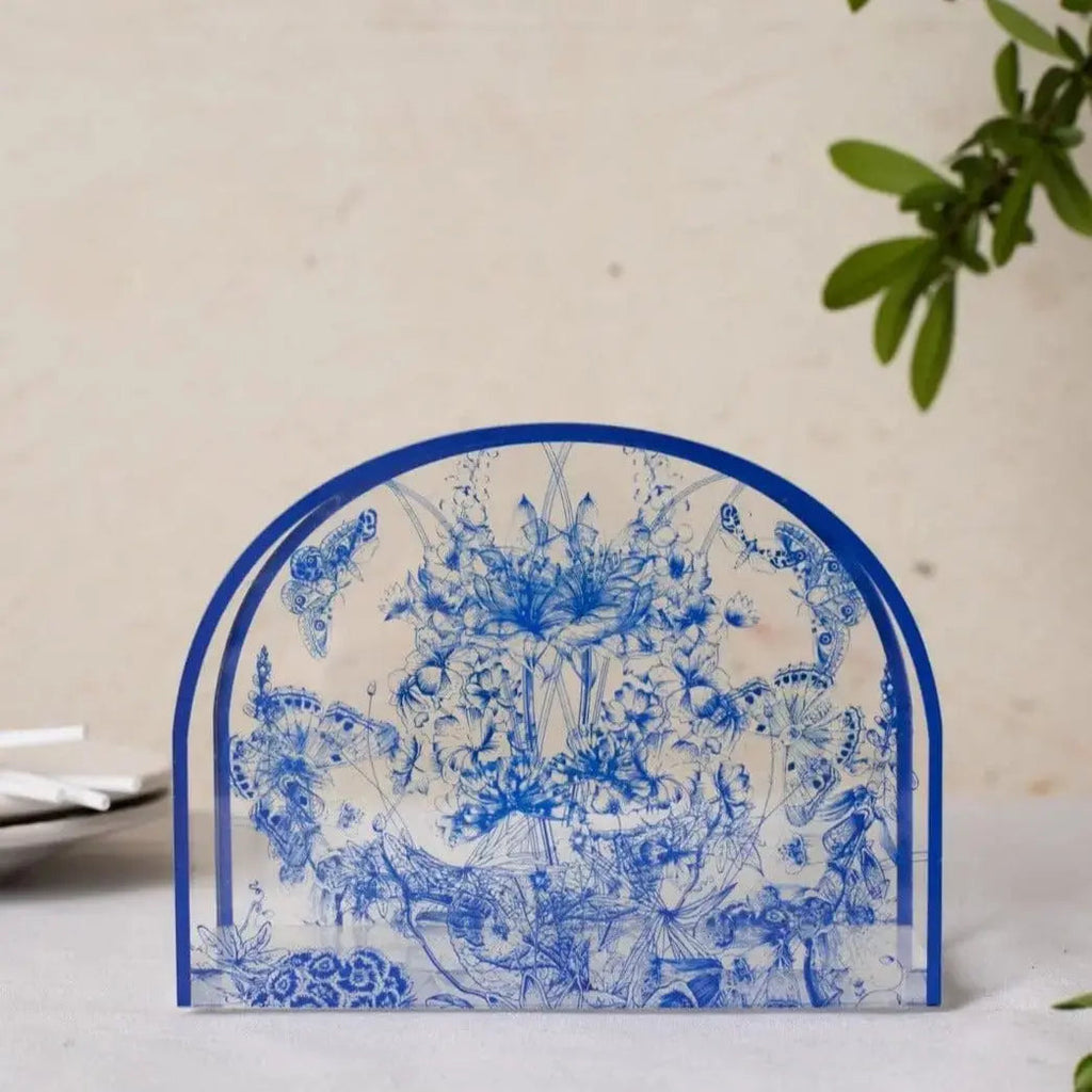 French Toile Napkin Holder - Waterdale Collection