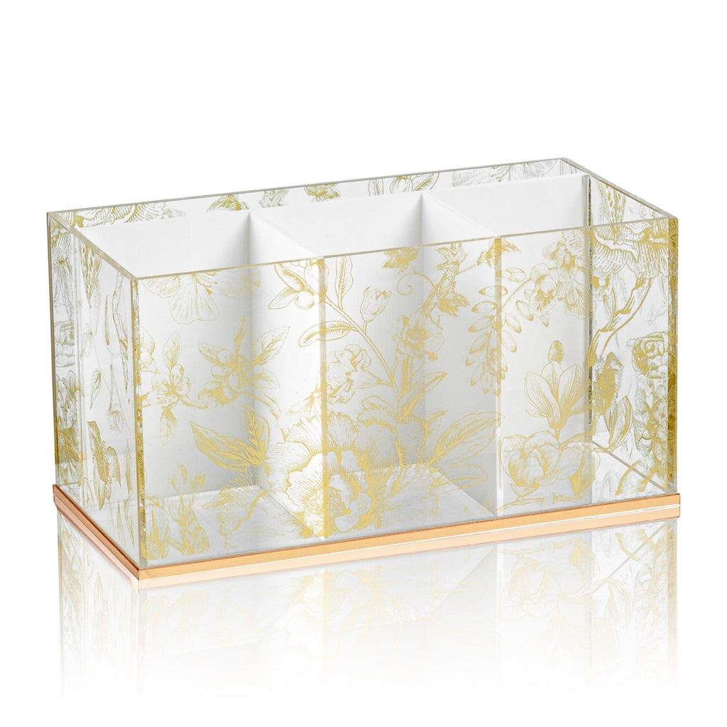 French Toile Silverware Caddy
