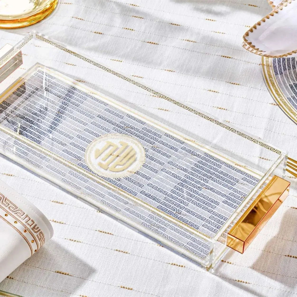 Geometric Bread / Towel Tray - Waterdale Collection