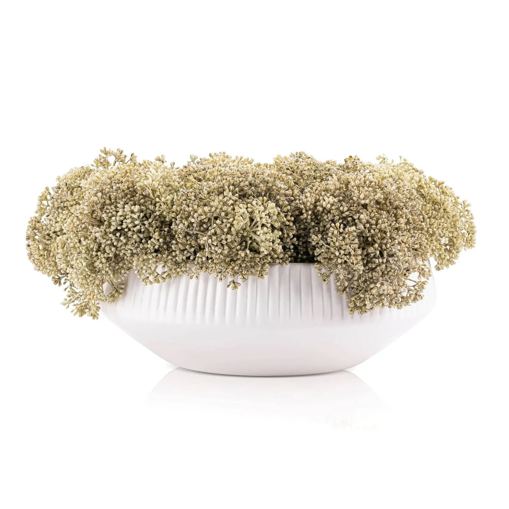 Greenery White Flower Pot - Waterdale Collection