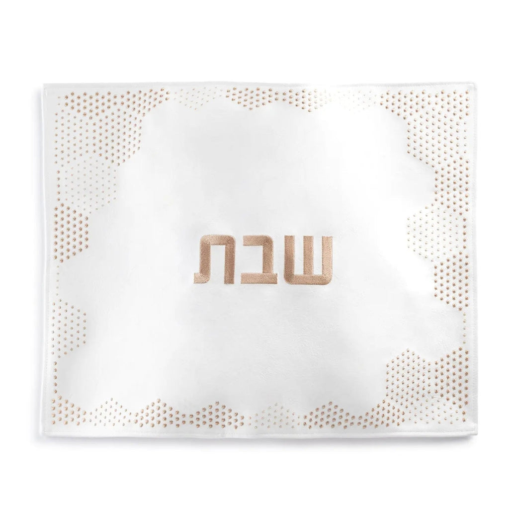 Hexagon Dot Border Challah Cover - Waterdale Collection