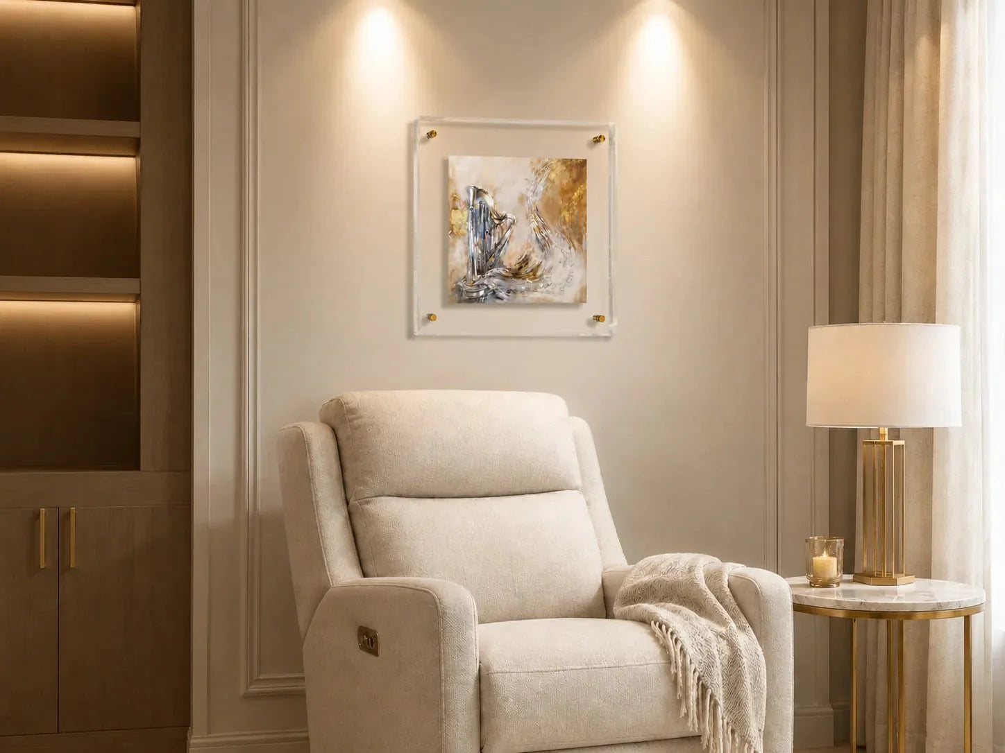 Hodu LaHashem Painted Frame Wall Art | Judaica Modern Art