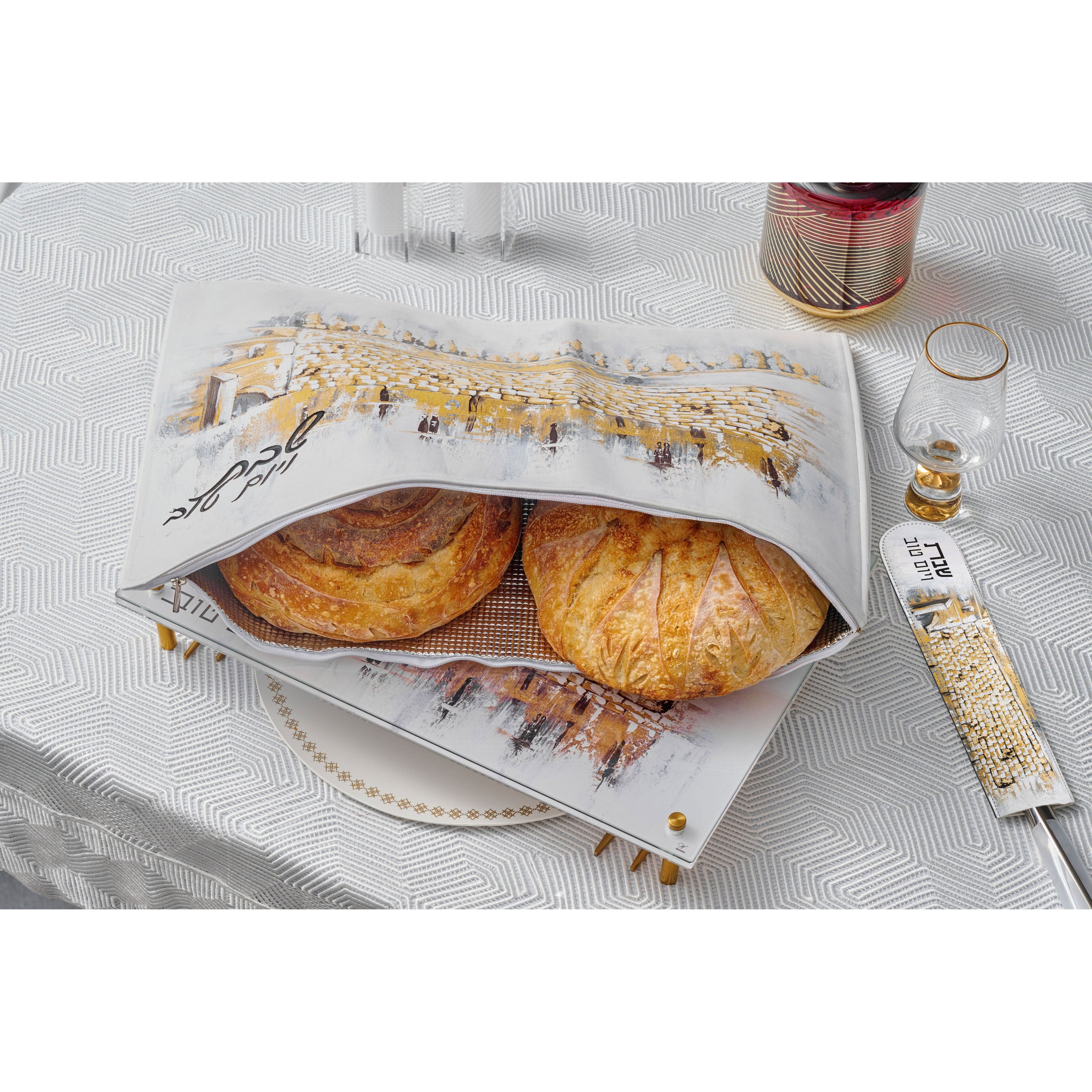 Kosel at Winter Challah Pouch Cover