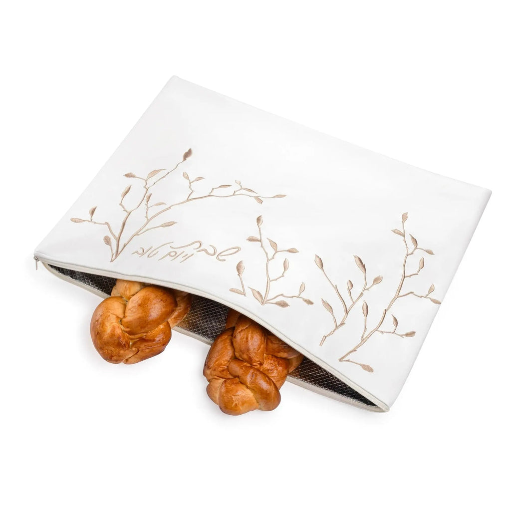 Leaf Embroidered Challah Pouch Cover - Waterdale Collection