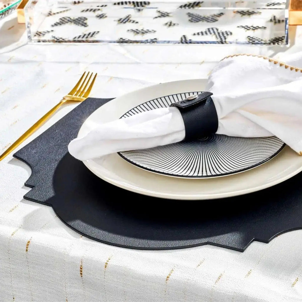 Leather Beveled Chargers - Waterdale Collection